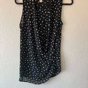 Allison Joy Black and White Patterned Blouse